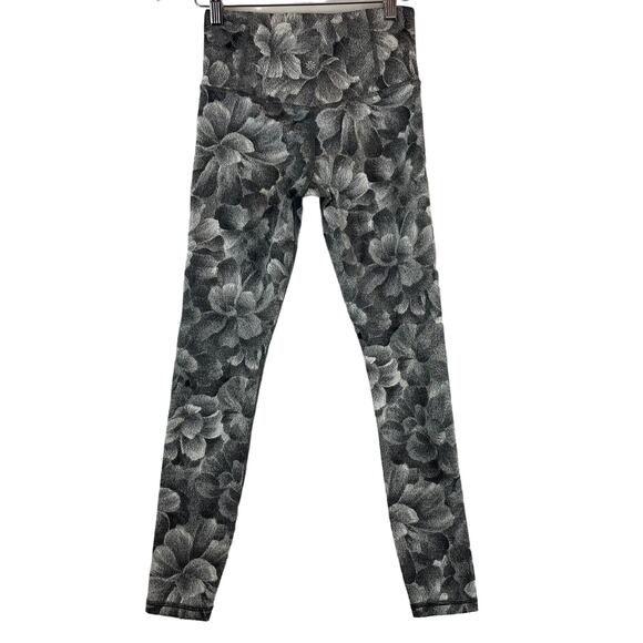 Athleta Pant  “Elation” Textured Tight Chakra Floral Black/ Seasalt #985195 XS - Picture 3 of 9